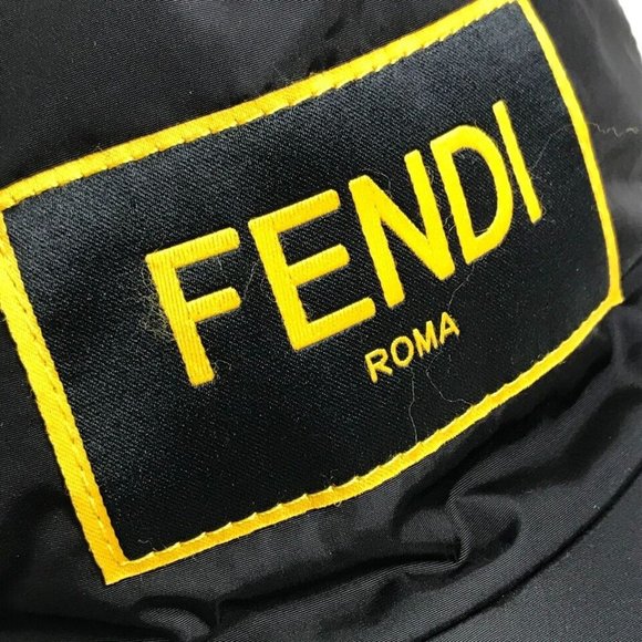 FENDI FXQ768 logo baseball cap Nylon / cotton Black main image 16